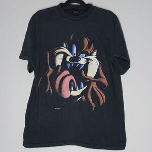 Tazmainian Devil T Shirt 1990s Looney Tunes Blackout Shadow Size XL Modern